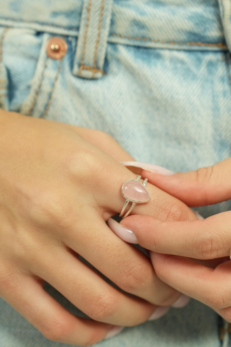 SPIRIT DROP' | ROSE QUARTZ - SILVER